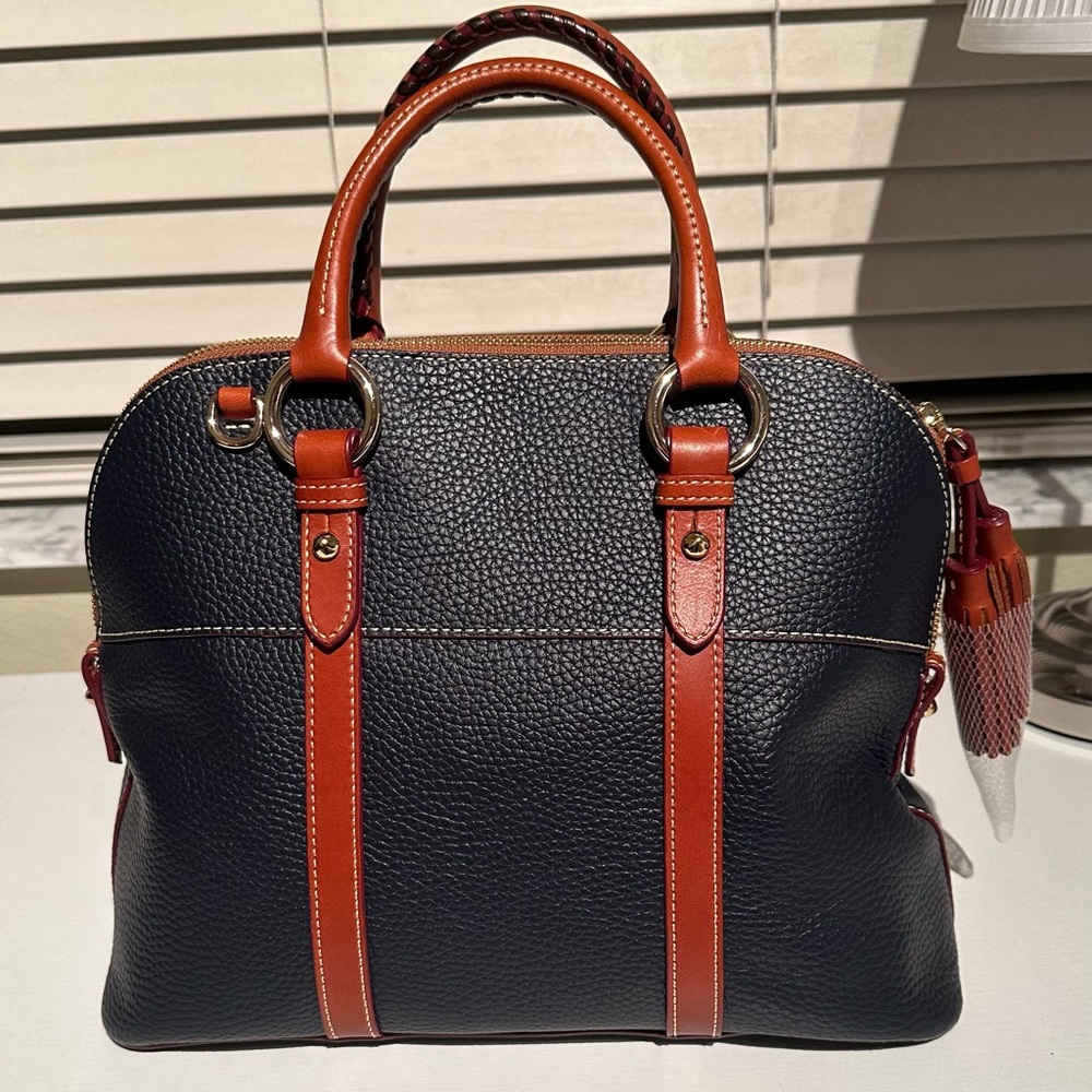 Dooney & Bourke, Audrey Satchel midnight navy - like new - Picture 2 of 4
